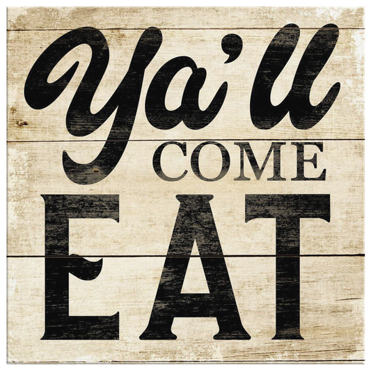 "Ya'll Come Eat" Premium Canvas