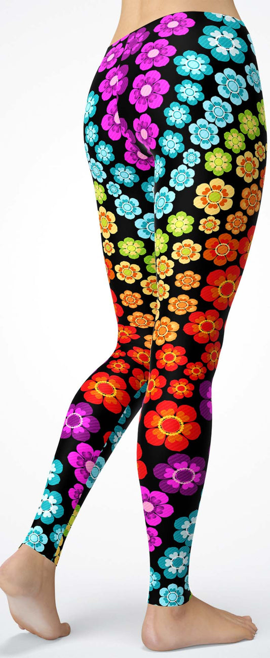 Rainbow Flower Leggings