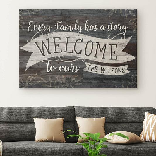 Personalized "Welcome to Our Story" Premium Canvas