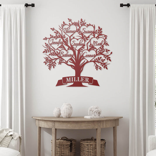 Personalized "Family Tree" Custom Metal Sign