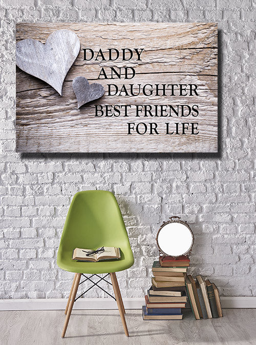 "Daddy And Daughter" Premium Canvas