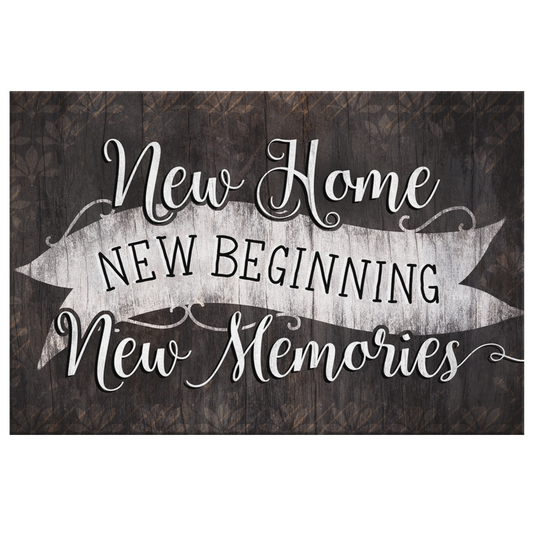 "New Home, New Beginning" Premium Canvas