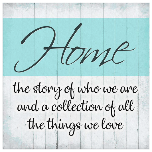 "Home - All the Things We Love" Premium Canvas