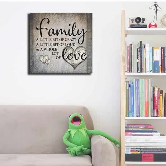 "Family.. Love" Premium Square Canvas Wall Art
