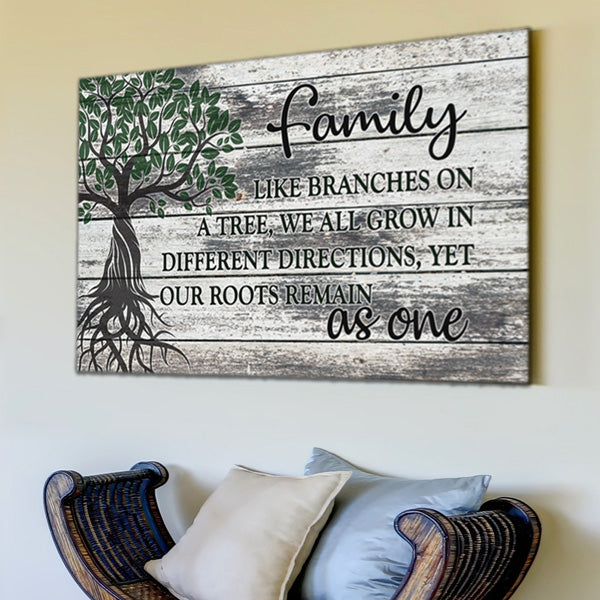 "Family Tree - Roots As One" Premium Canvas