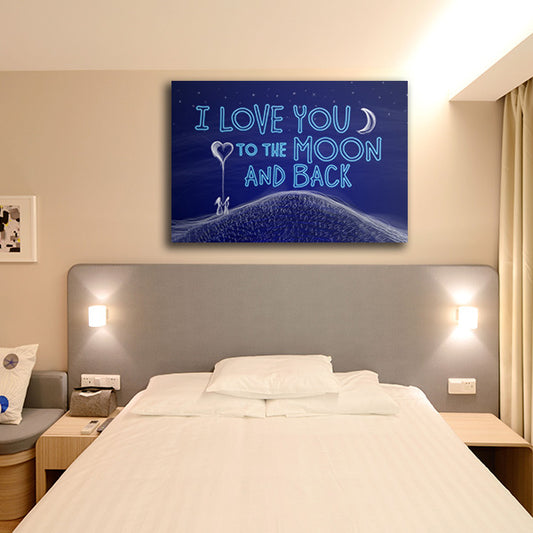 Love You To The Moon and Back canvas art