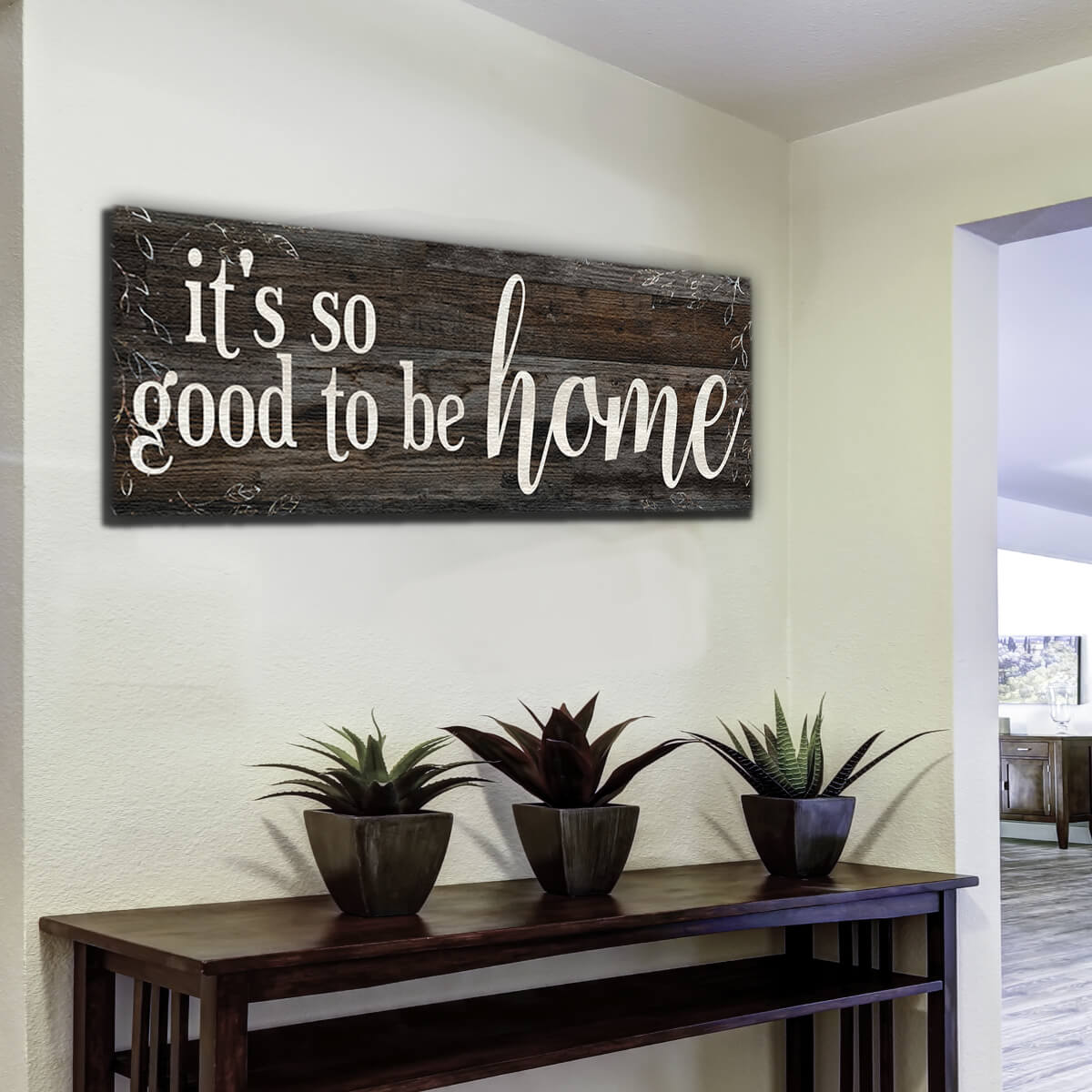 "It's So Good To Be Home" Premium Panoramic Canvas