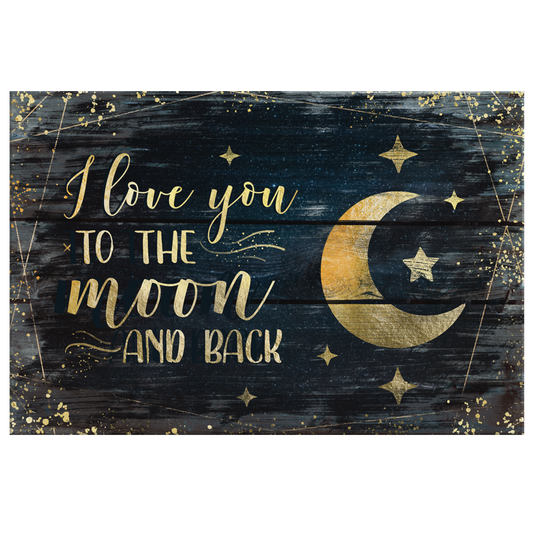 "I Love You To The Moon And Back" Premium Canvas