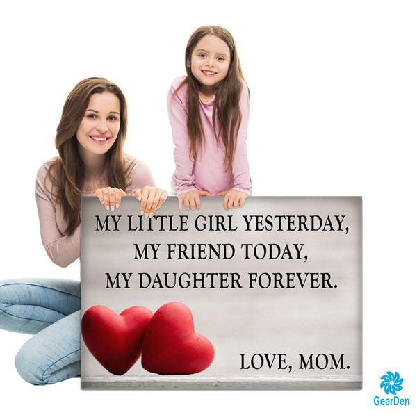 "My Daughter Forever - Love, Mom" Premium Canvas