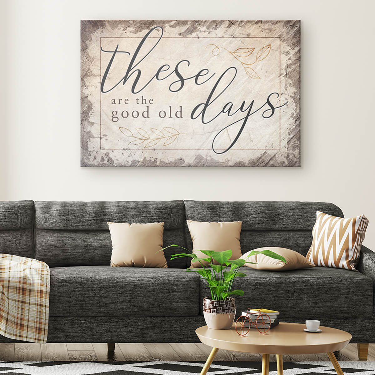"These Are The Good Old Days" Canvas Wall Art