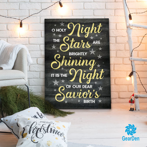 "O Holy Night" Premium Christmas Canvas