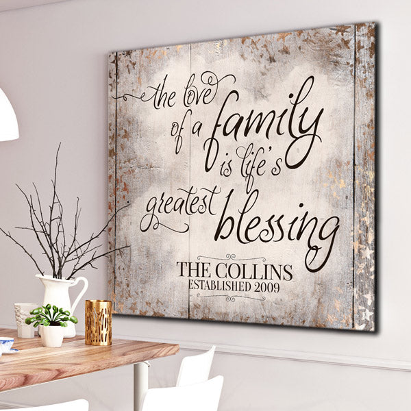 Personalized "The Love Of A Family" Premium Canvas