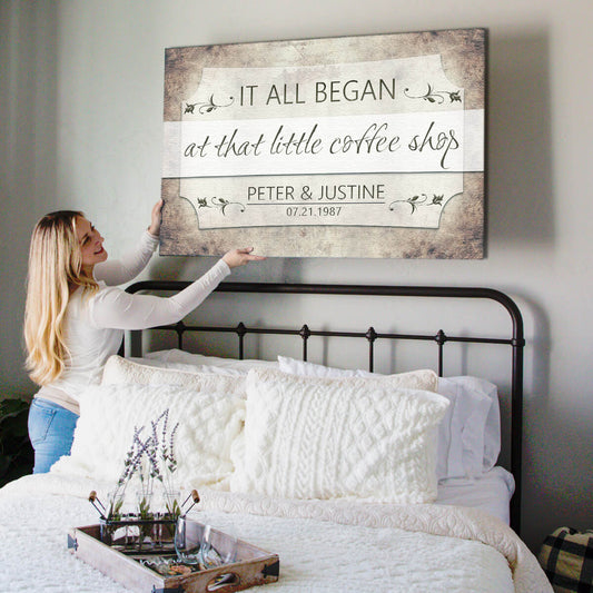 Personalized "Where it All Began" Couple's Premium Canvas