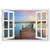 "Beach Boardwalk Window View" Premium Canvas