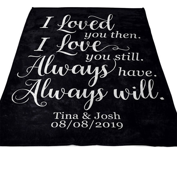 Personalized "I Loved You Then" Premium Fleece Blanket