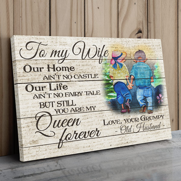 "To My Wife - You Are My Queen" Premium Canvas Wall Art