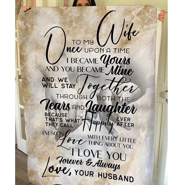 "To My Wife... Once Upon A Time" Premium Fleece Blanket
