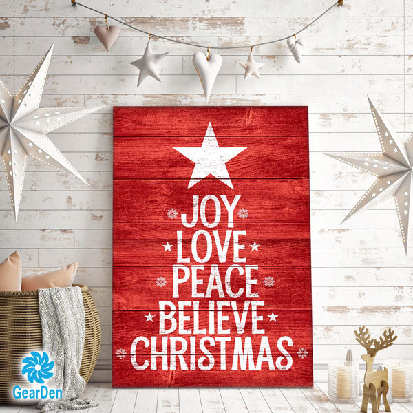 "Joy, Love ... Christmas" Premium Canvas