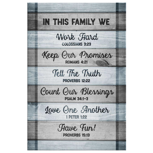 "In this Family - Bible Quotes" Premium Canvas