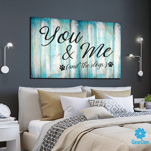 You & Me (And the Dogs) Premium Canvas