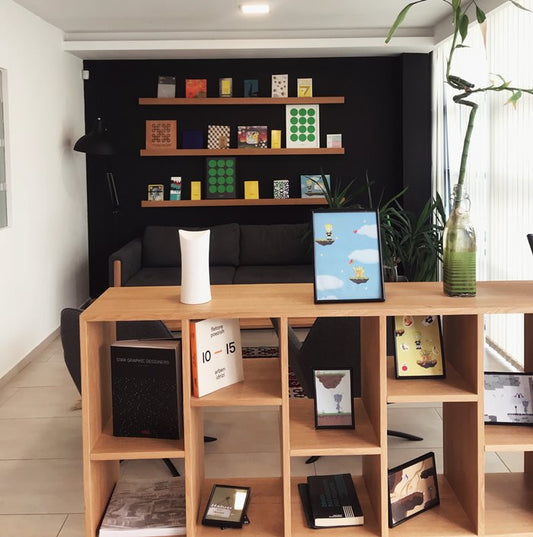 steps in styling an open shelf