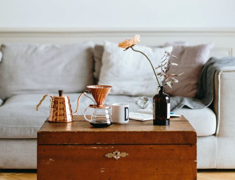 metallic accents copper gold decor