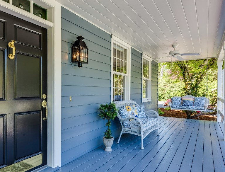 porch with sky blue paint - Colors of the Year 2024 - GearDen