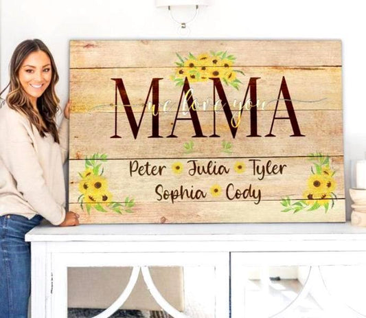 Mother's Day gift canvas art print wall decor for mom