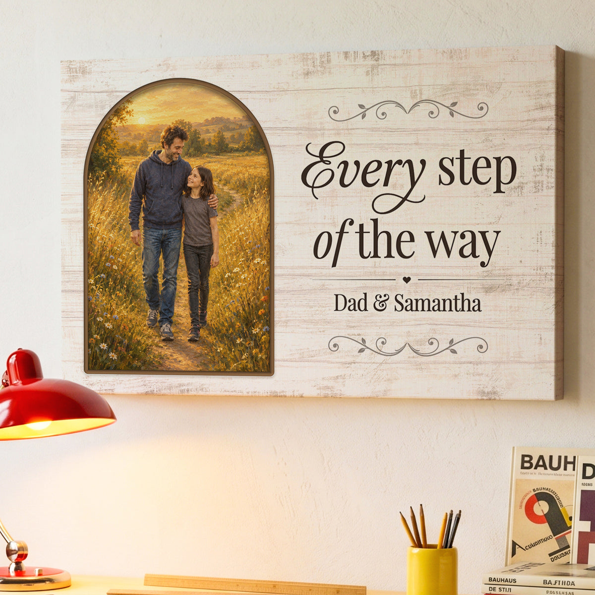 Personalized Painted Portrait Canvas – Every Step of the Way