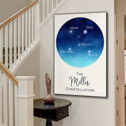 The Family Constellation – Personalized Night Sky Premium Canvas