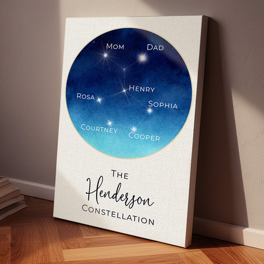 The Family Constellation – Personalized Night Sky Premium Canvas