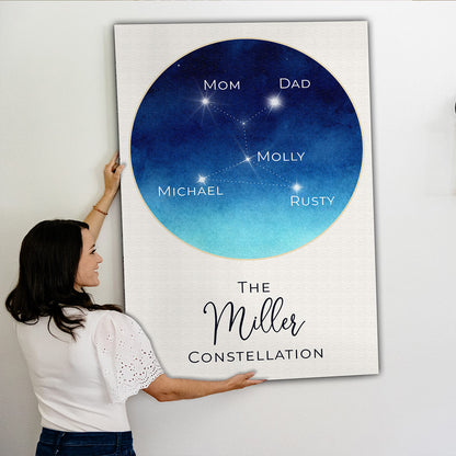 The Family Constellation – Personalized Night Sky Premium Canvas