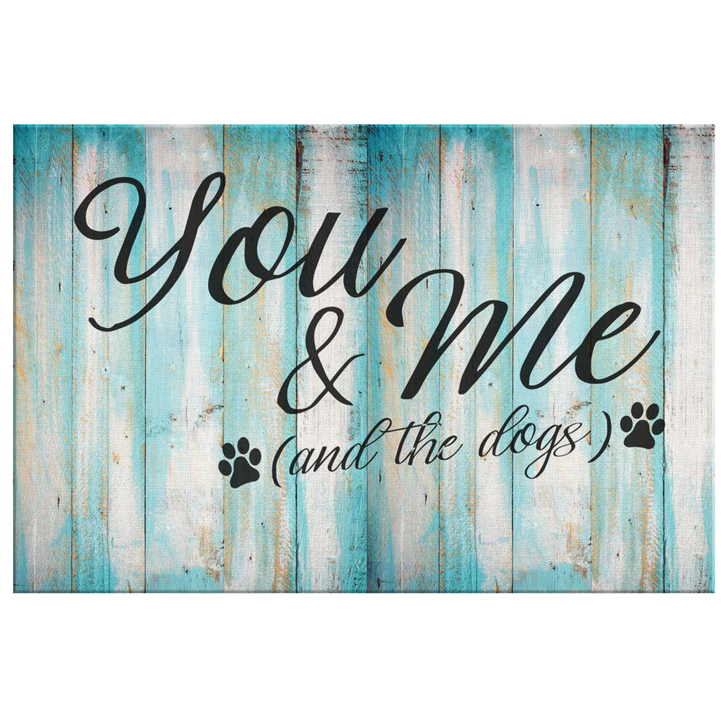 Personalized "You & Me And The Dogs" Premium Canvas