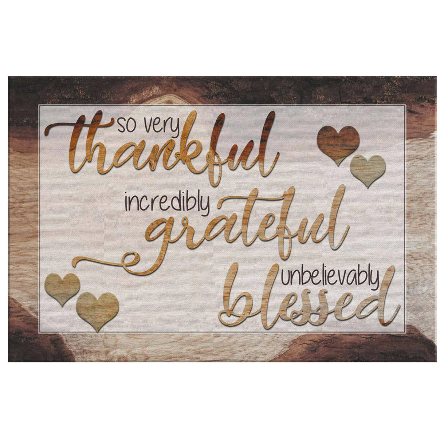 "So Very Thankful, Grateful, Blessed" Premium Canvas