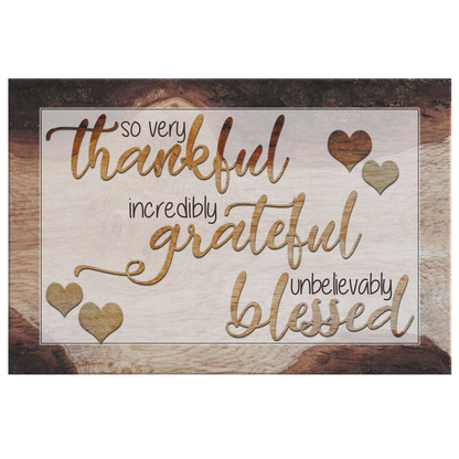 "So Very Thankful, Grateful, Blessed" Premium Canvas