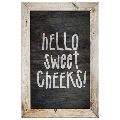 "Hello Sweet Cheeks" Premium Bathroom Canvas