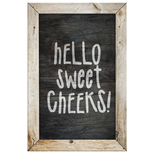 "Hello Sweet Cheeks" Premium Bathroom Canvas