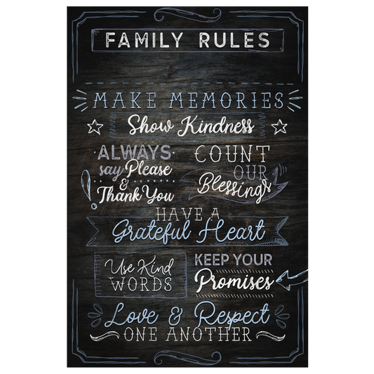 Personalized "Family Rules...Love & Respect One Another" Premium Canvas