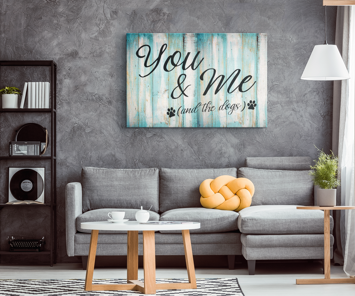 You & Me (And the Dogs) Premium Canvas
