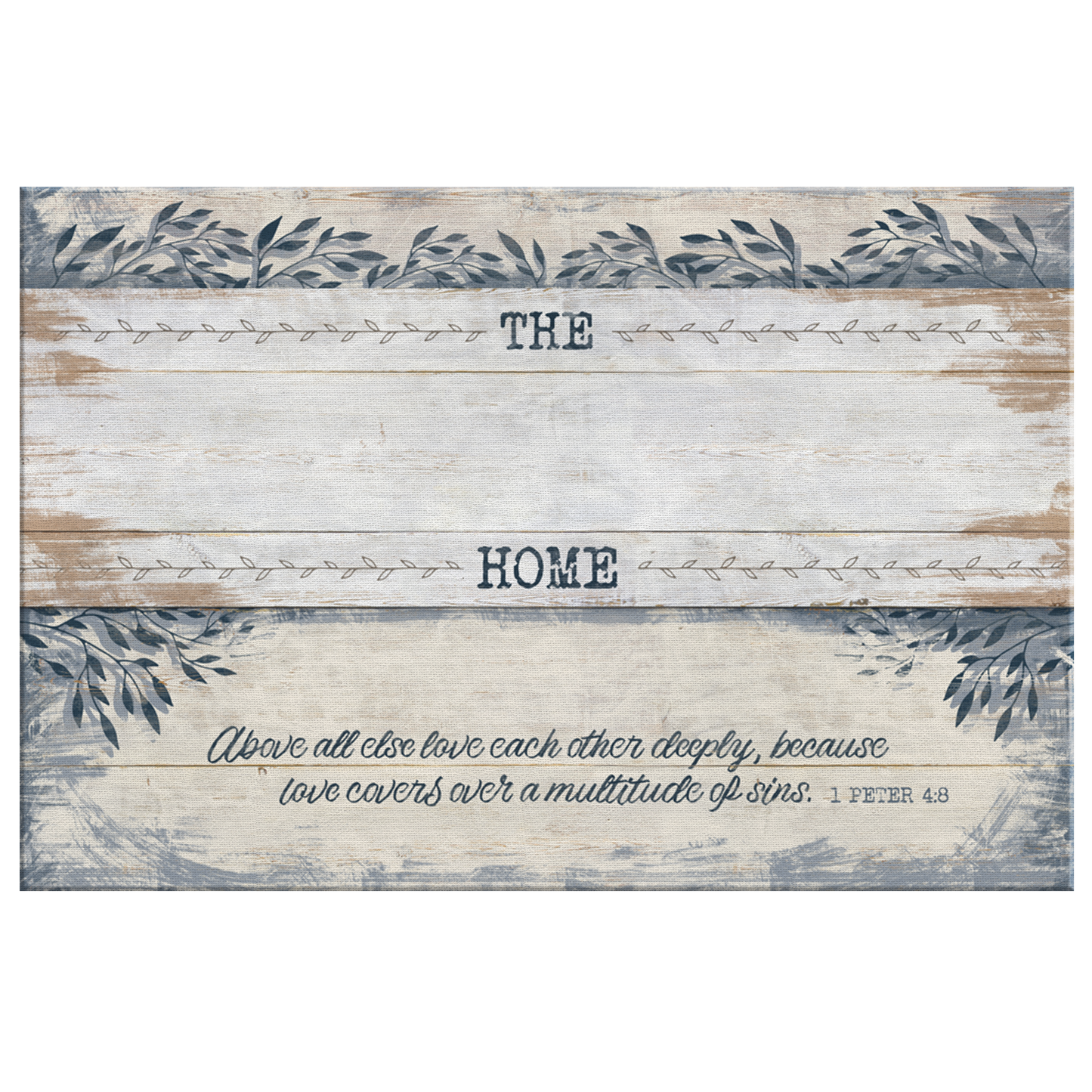 Personalized Family Home "Love Each Other Deeply" Premium Canvas