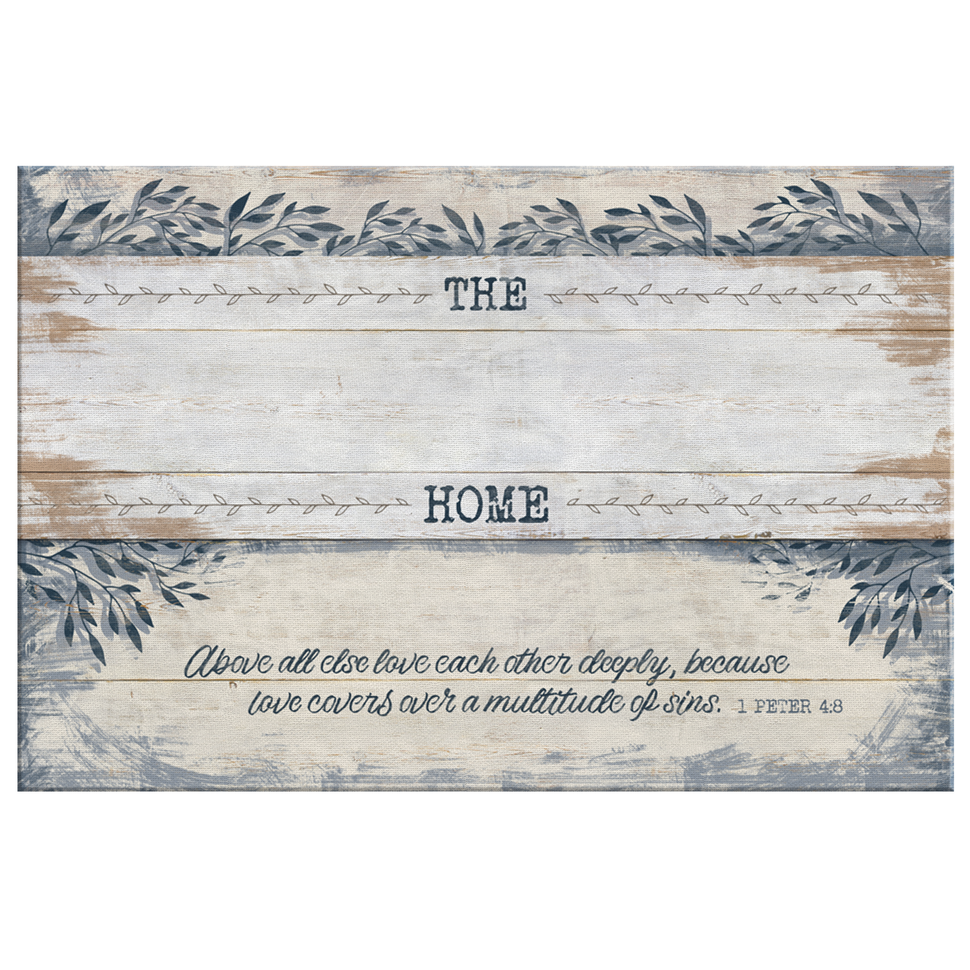 Personalized Family Home "Love Each Other Deeply" Premium Canvas
