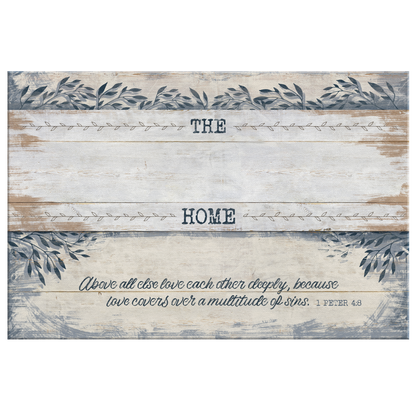 Personalized Family Home "Love Each Other Deeply" Premium Canvas