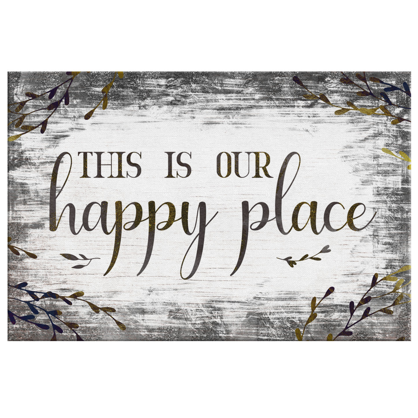 "This is Our Happy Place" Premium Canvas