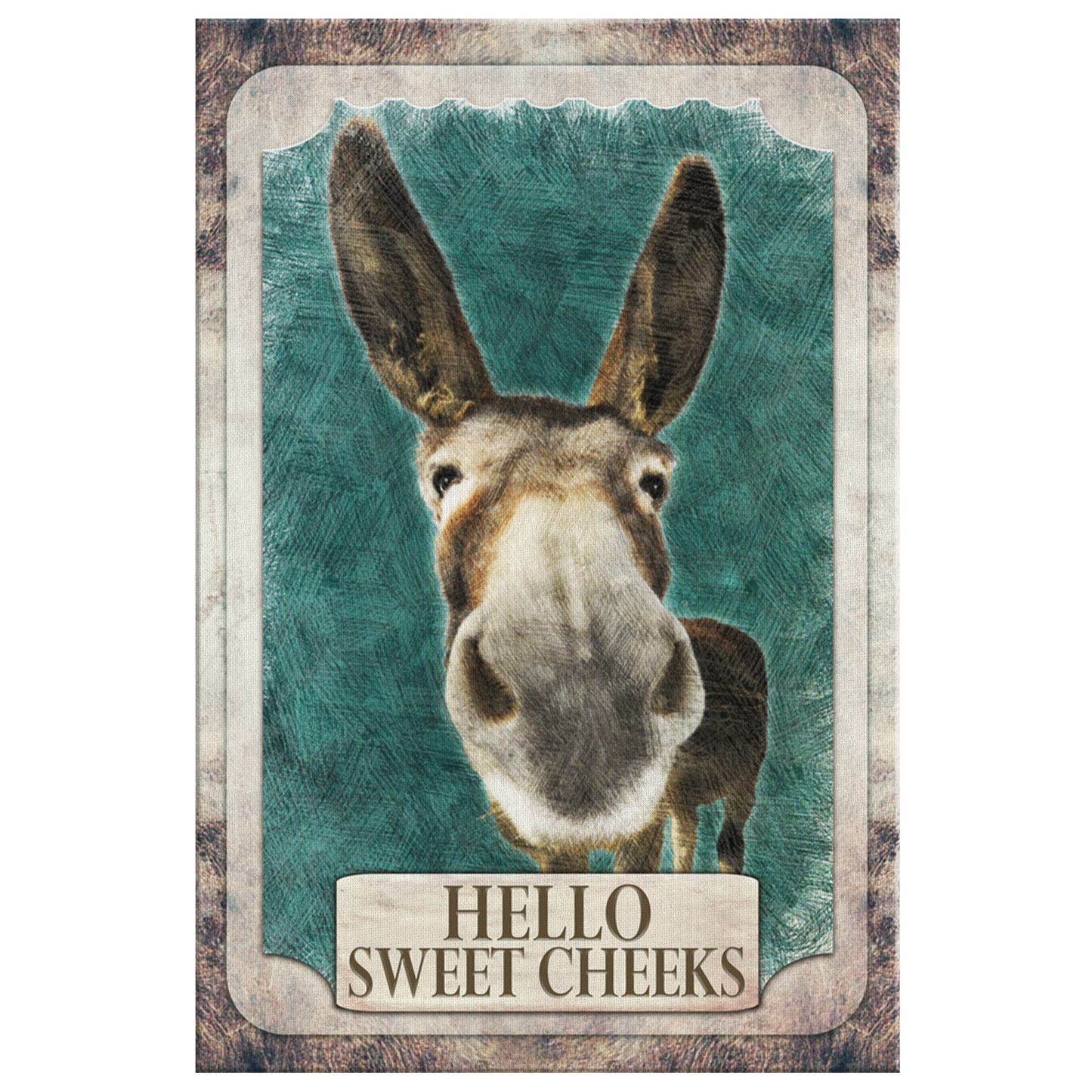 "Hello Sweet Cheeks" Bathroom Premium Canvas