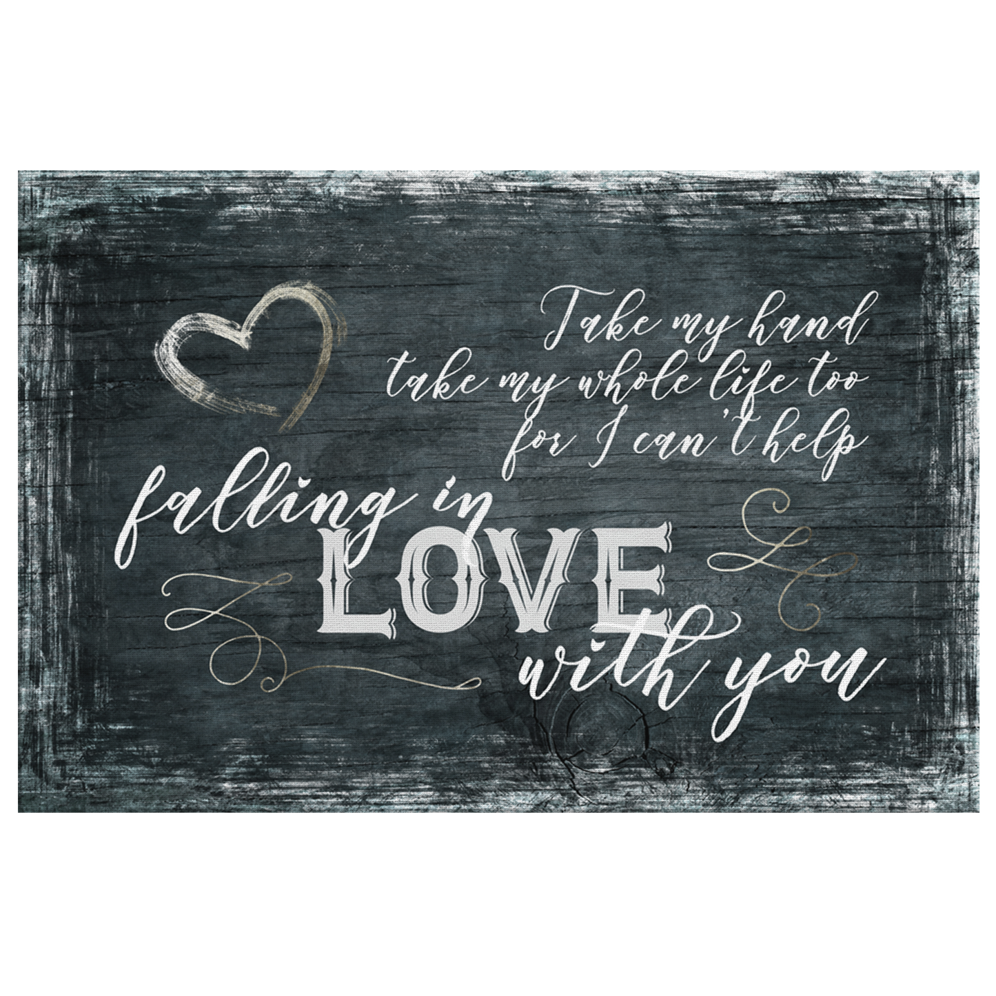 "Take My Hand, My Whole Life Too" Premium Canvas