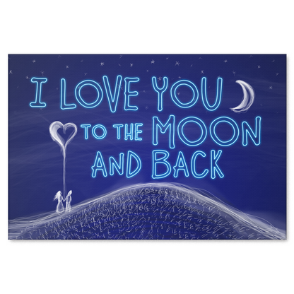 "I Love You To The Moon And Back" Premium Canvas