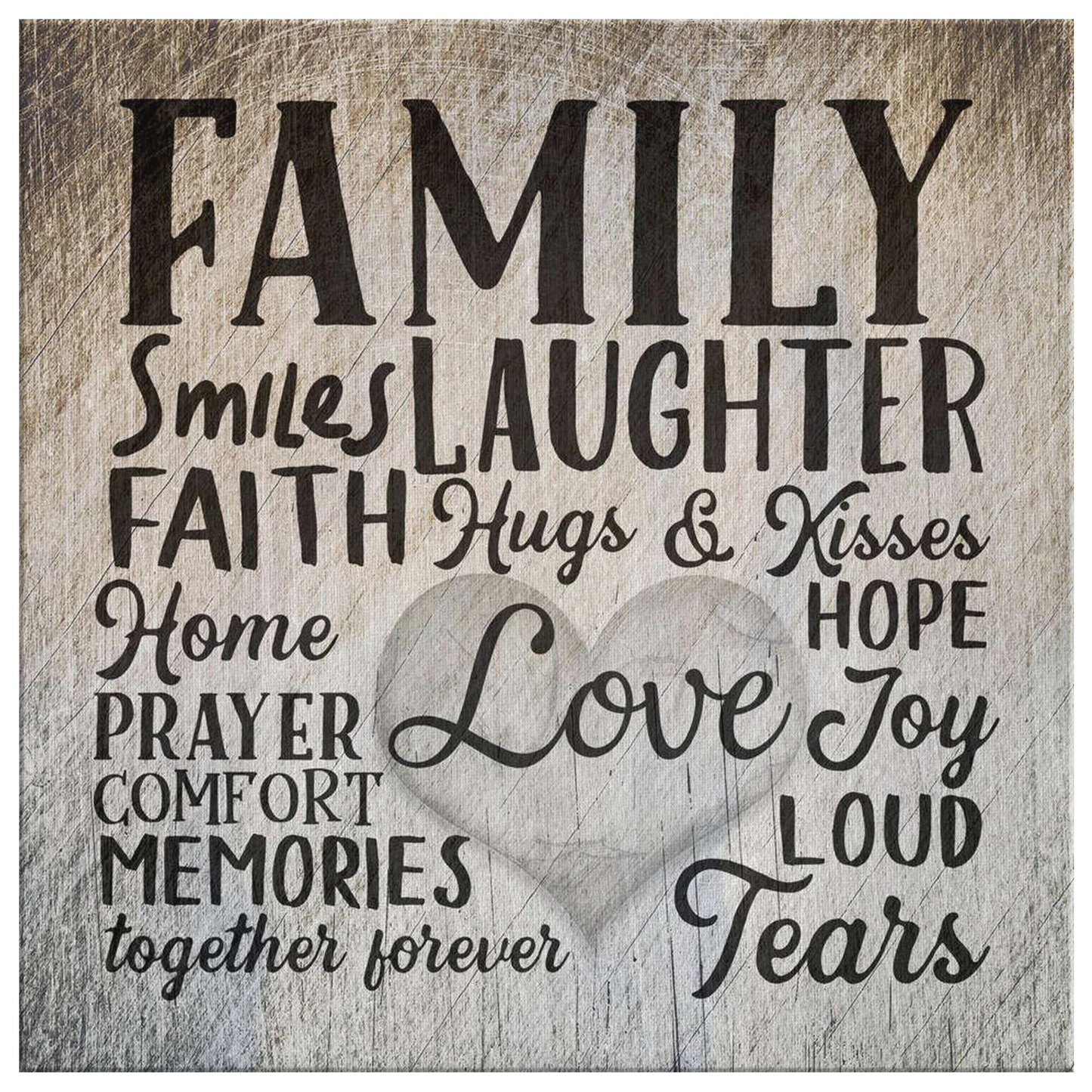 "Family - Smile Laughter Love..." Premium Canvas