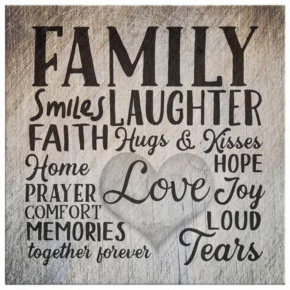 "Family - Smile Laughter Love..." Premium Canvas