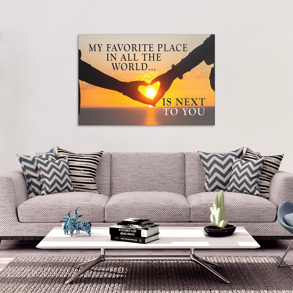 "Next To You" Sunset Premium Canvas