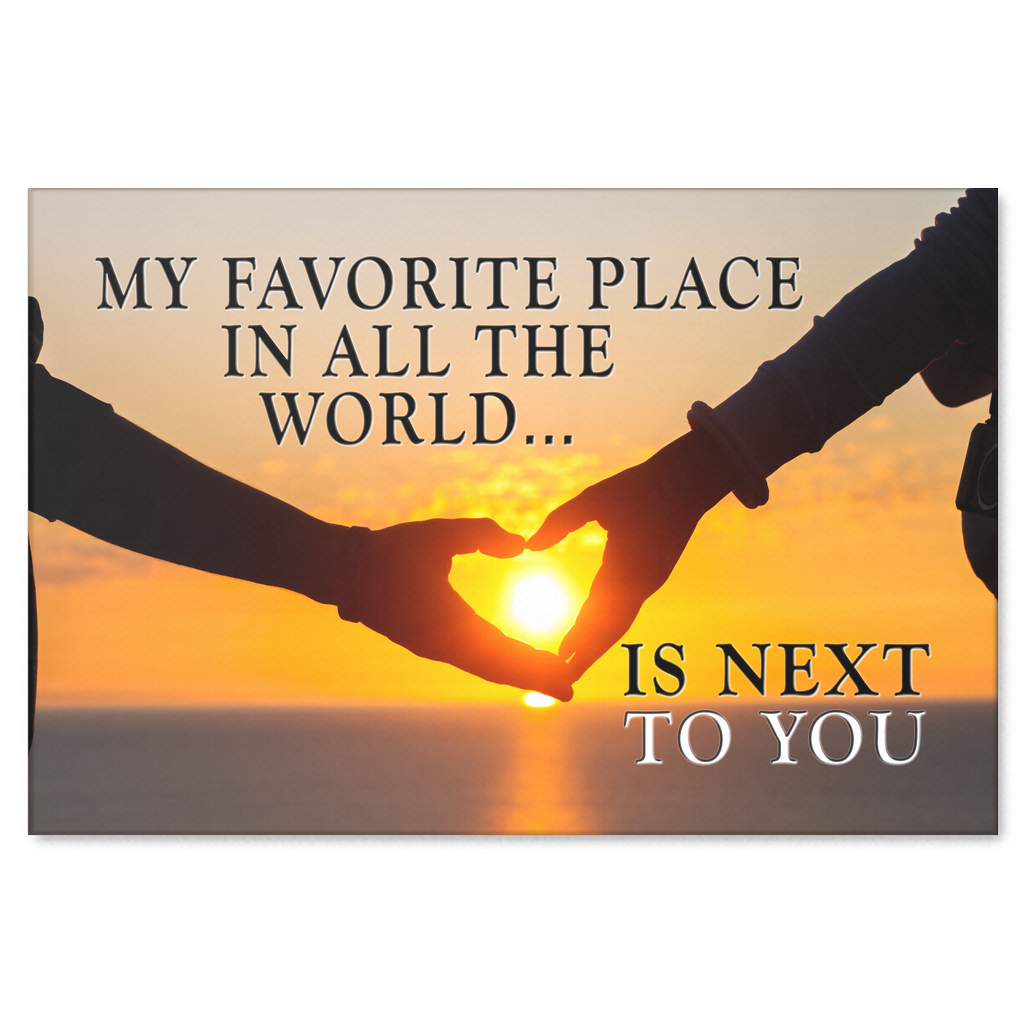 "Next To You" Sunset Premium Canvas